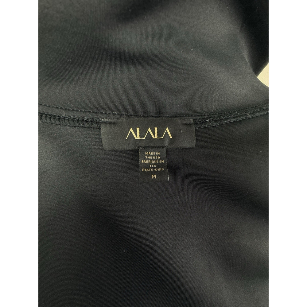 Alala Sophisticate Drape Black Jacket Medium Womens Athletic Workout Thumbholes - Picture 9 of 10